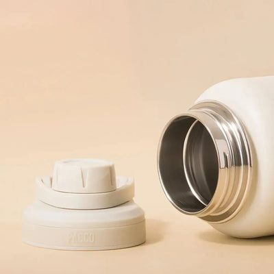 Garrafa Térmica PACCO Hydrav2 1200ml com tampa removida, destacando detalhes de design e durabilidade.