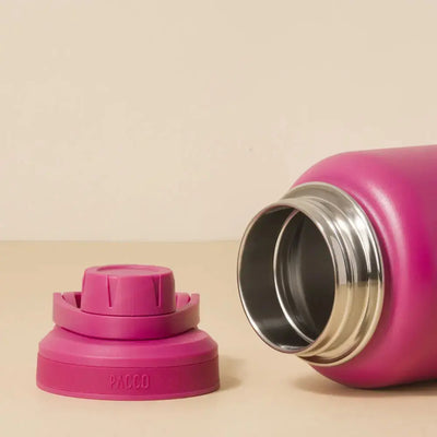 Garrafa Térmica PACCO Hydrav2 1200ml rosa com tampa destacada, ideal para manter bebidas frias ou quentes por longos períodos.
