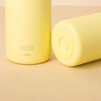 Garrafa Térmica PACCO Hydrav2 1200ml amarela para alta performance térmica e durabilidade.