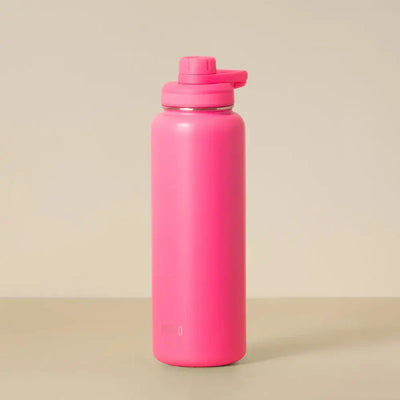 Garrafa Térmica PACCO Hydrav2 1200ml rosa, ideal para alta performance térmica e resistência, mantendo bebidas frias e quentes por horas.