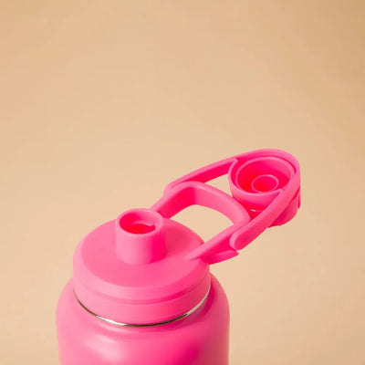 Garrafa Térmica PACCO Hydrav2 1200ml rosa, design moderno e funcionalidade avançada para bebidas quentes e frias.
