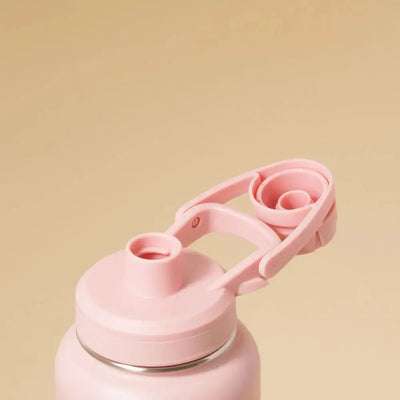 Tampa da Garrafa Térmica PACCO Hydrav2 1200ml em detalhe, destacando design e eficiência em tonalidade rosa.