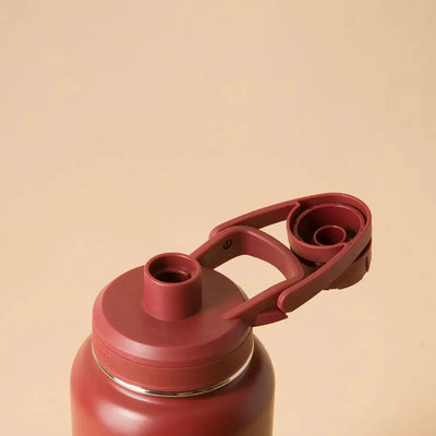 Tampa da Garrafa Térmica PACCO Hydrav2 1200ml com design inovador em vermelho, ideal para manter bebidas na temperatura desejada.