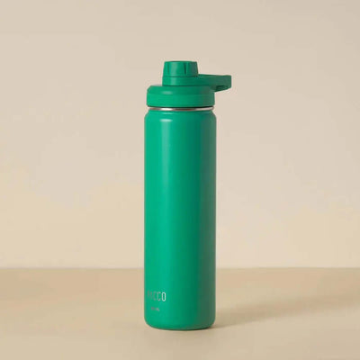 Garrafa Térmica PACCO Hydrav2 650ml verde com design sofisticado e isolamento a vácuo de parede dupla, ideal para bebidas frias e quentes.