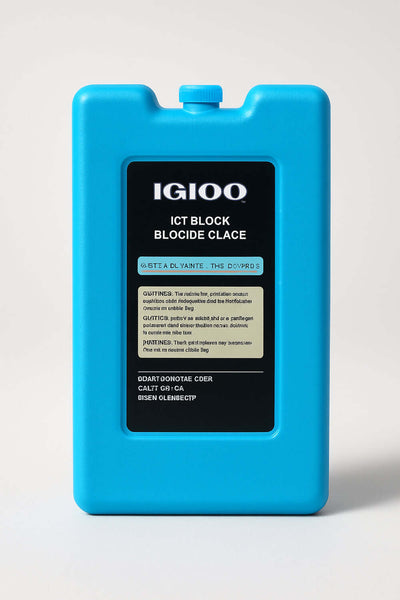 Gelo MaxCold Igloo - Reutilizável pack azul para conservação prolongada de alimentos sem gelo comum, ideal para lancheiras e coolers.