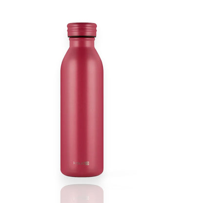 Garrafa Térmica Kouda Krios – 600ml em aço inoxidável rosa com isolamento a vácuo para excelente desempenho térmico.