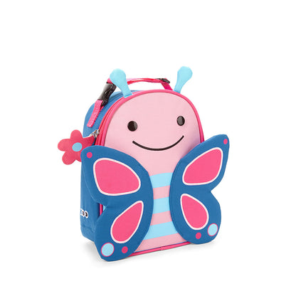 Lancheira Térmica Infantil Clássica Skip Hop em formato de borboleta, ideal para manter alimentos frescos para crianças a partir de 3 anos.