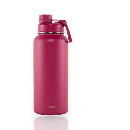 Garrafa Térmica Kouda Ladakh – 960ml rosa, aço inox 18/8, sem BPA, isolamento a vácuo, resistente à oxidação e corrosão.