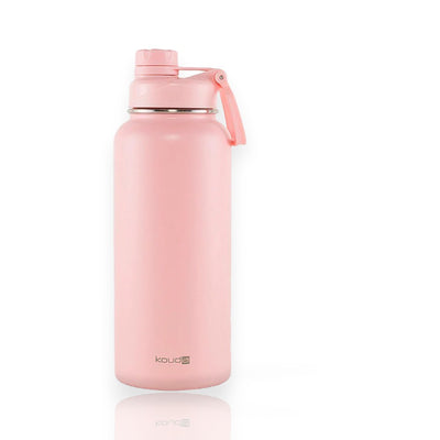 Garrafa Térmica Kouda Ladakh – 960ml rosa, isolamento a vácuo, aço inoxidável, livre de BPA, resistente à oxidação e corrosão.