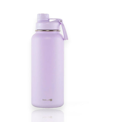 Garrafa Térmica Kouda Ladakh – 960ml em aço inoxidável, livre de BPA, com isolamento a vácuo, na cor lilás.