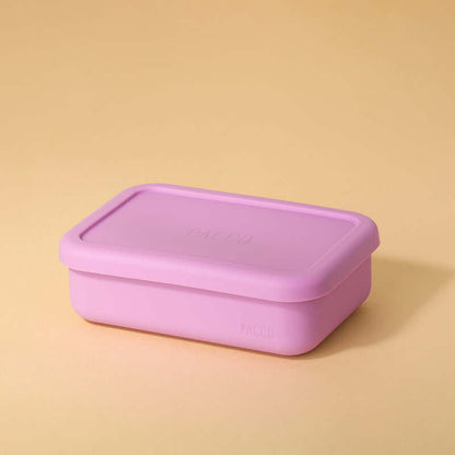 Lunch Box em Silicone - PACCO rosa, prática e ecológica, ideal para organização de refeições em viagens e cotidiano.