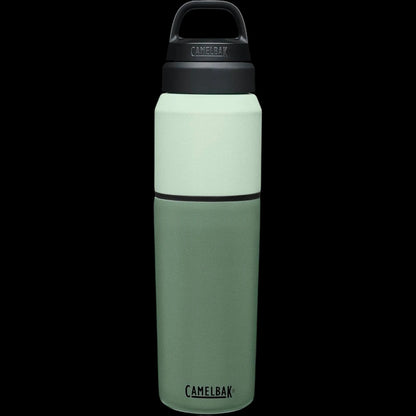 Garrafa Térmica Camelbak MultiBev 650ml verde com isolamento a vácuo, design funcional e sustentável, ideal para bebidas quentes e frias.