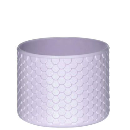 Capa de Silicone Sereia P- ( Owala Version ) em textura escamosa roxa para proteção de garrafas, tamanho pequeno.