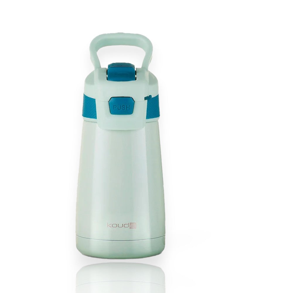 Garrafa Térmica Kouda Oka Kids - 350ml em aço inoxidável com design resistente e durável, ideal para uso diário.