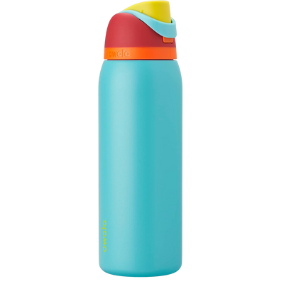 Garrafa Térmica Owala FreeSip - 1180ml | 40oz em design moderno, bico patenteado para uso prático, cor vibrante azul e vermelho.