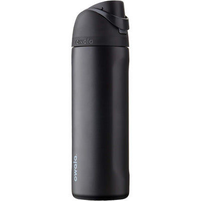 Garrafa Térmica Owala FreeSip - 710ml | 24oz, preta com bico FreeSip inovador e isolamento de tripla parede.
