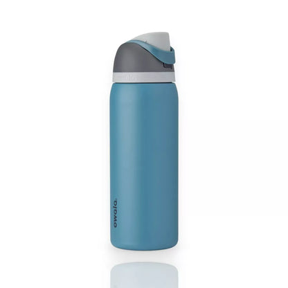 Garrafa Térmica Owala FreeSip - 946ml | 32oz, azul, com tampa à prova de vazamentos e isolamento triplo para bebidas frias e quentes.