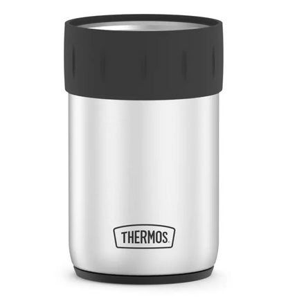 Porta Lata Térmico Munique Prata Thermos - 355ml, isolamento a vácuo, mantém bebidas frias por 10 horas, sem condensação.