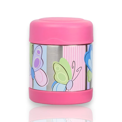 Pote Térmico Thermos Funtainer F300 - 290ml com borboletas coloridas, ideal para crianças, durável e livre de BPA.