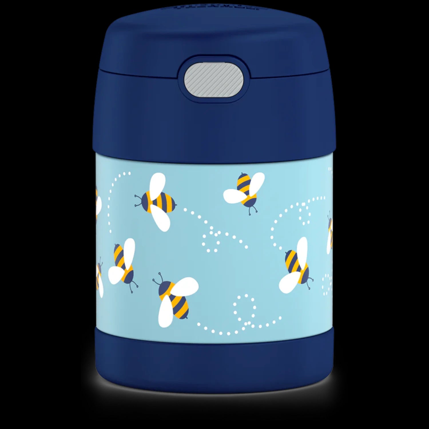 Pote Térmico Thermos ® 283g Funtainer infantil com ilustração de abelhas, isolamento térmico para refeições quentes e frescas.