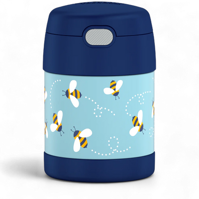 Pote Térmico Thermos ® 283g Funtainer infantil com ilustração de abelhas, isolamento térmico para refeições quentes e frescas.