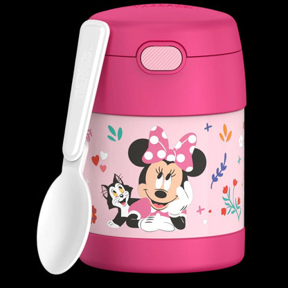 Pote Térmico Thermos ® 283g Funtainer infantil com colher embutida e design colorido, ideal para manter refeições frescas ou quentes.