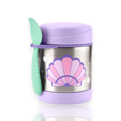 Pote Térmico com Talher - Skip Hop, design compacto para alimentos quentes ou frios, ideal para crianças, 325ml, acompanha talher.