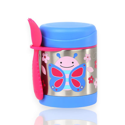 Pote Térmico com Talher - Skip Hop, design infantil colorido, capacidade 325 ml, inclui talher e suporte para refeições práticas.