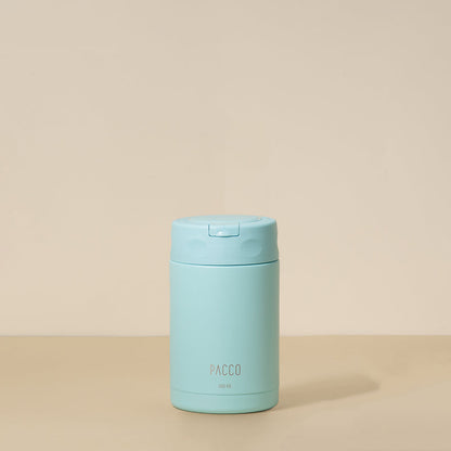 Pote Térmico FoodJar PACCO 500ml em aço inoxidável com pintura eletrostática, design premium e durável, 500 ml, cor azul claro.