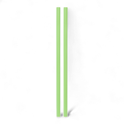 Kit Canudo para Quencher & Tumblers - dois canudos reutilizáveis verdes, 30cm x 10mm, fundo preto