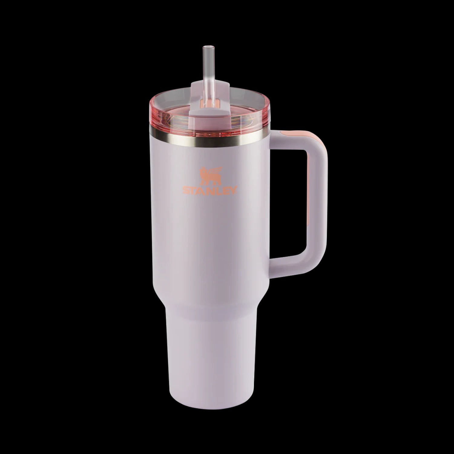 Copo Quencher Stanley 1,18L com alça ergonômica, ideal para hidratação diária, apresenta tampa FlowState com três modos de uso.