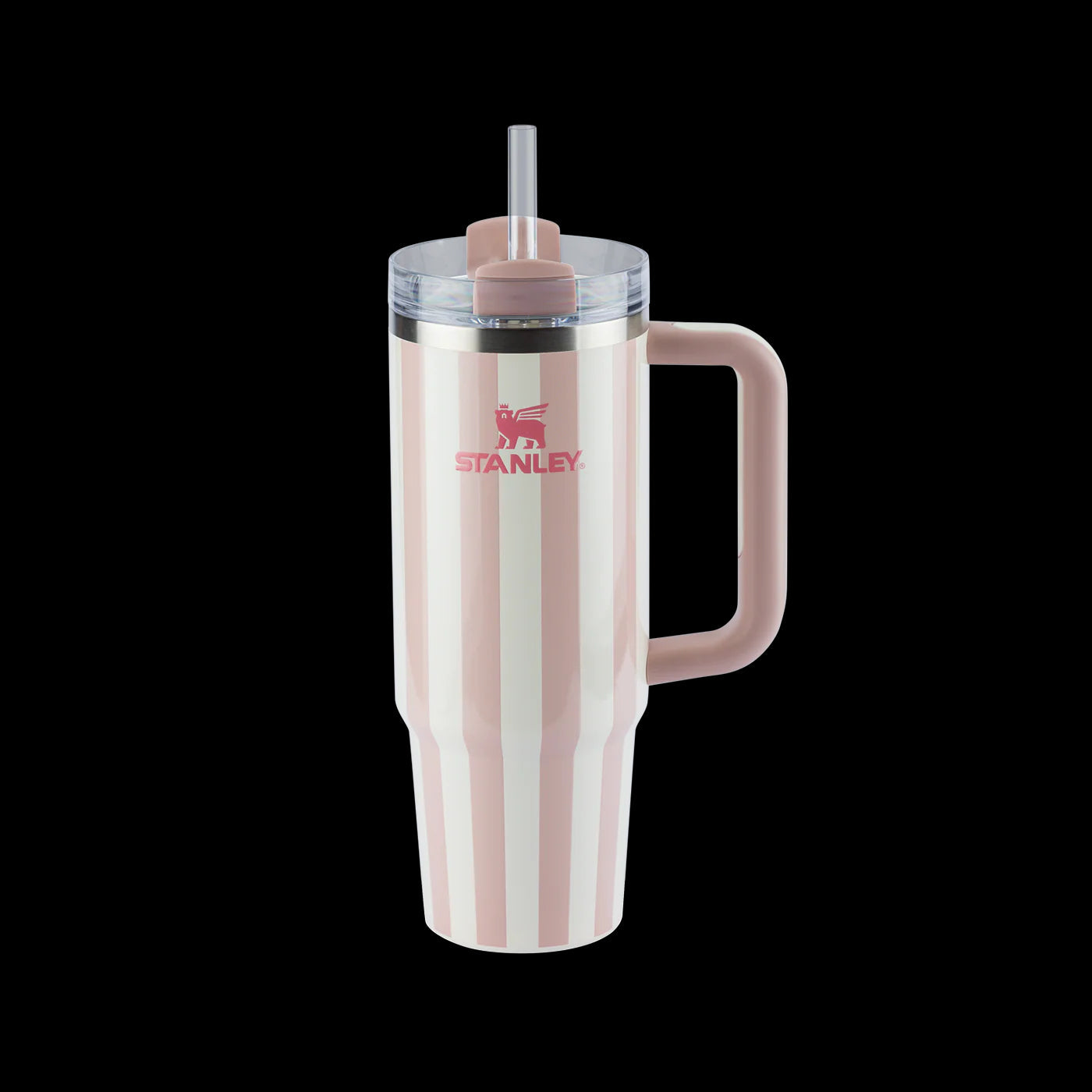 Copo Quencher Stanley 887ml em design icônico com isolamento a vácuo e alça ergonômica, mantém bebidas frias por até 9 horas.