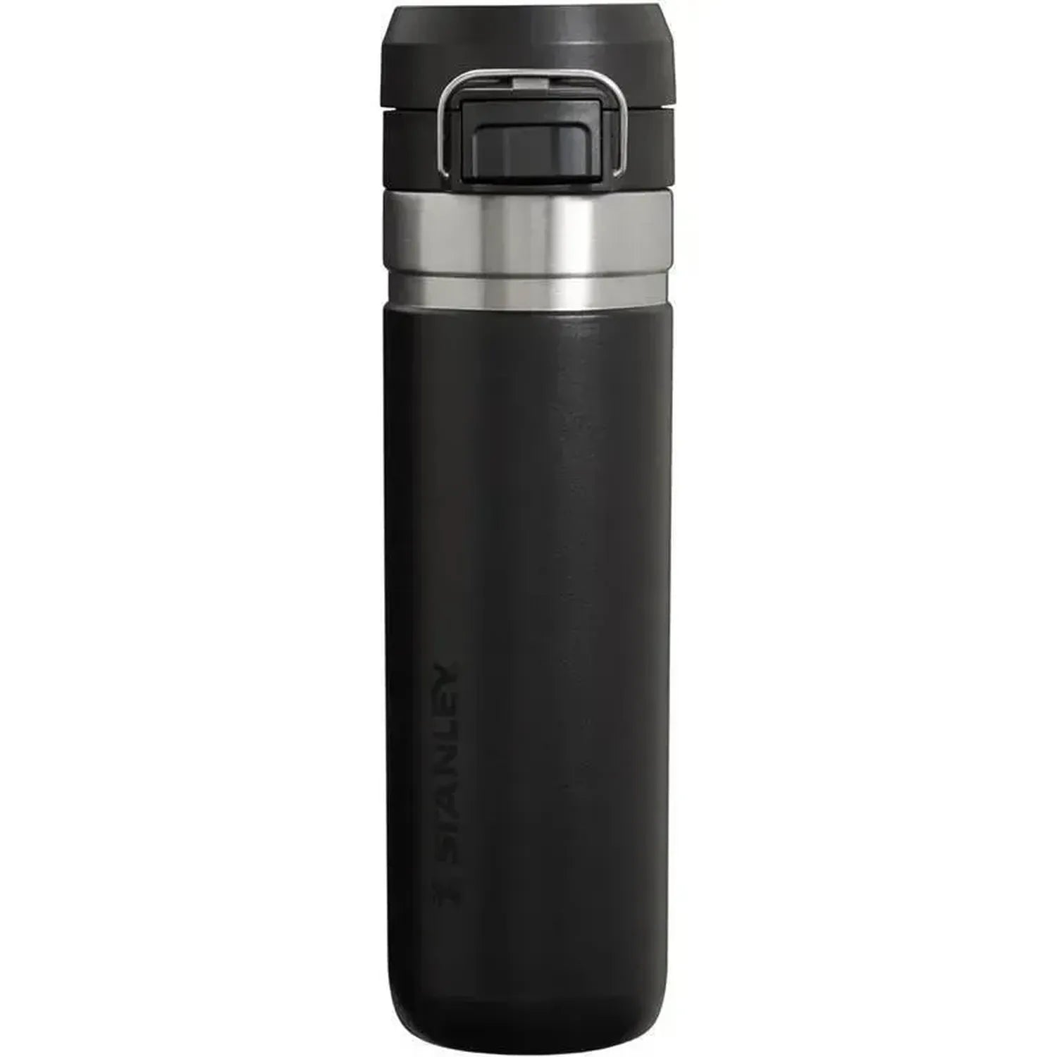 Garrafa Térmica Quick Flip Stanley - 710ml, preta, com isolamento a vácuo para manter líquidos gelados por até 40 horas.