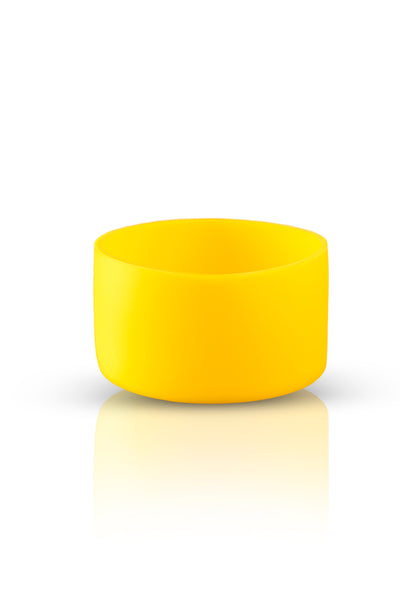 Silicone de Proteção P amarelo, compatível com várias garrafas como Vibets, Urbnsol, GalaxyFlask e mais, de 350 ml a 750 ml.