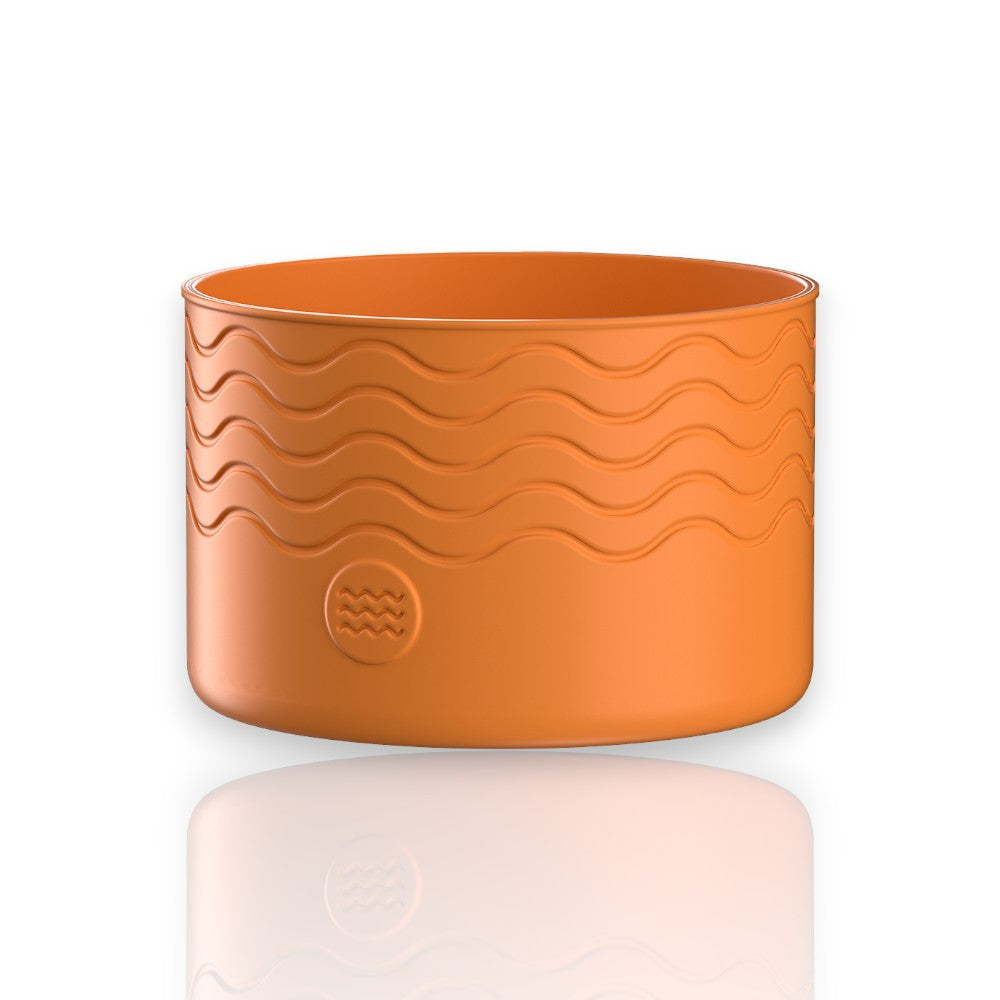Silicone de proteção G - Urbnsol em laranja vibrante para Hydrotank. Protetor durável e reciclável com dimensões 5,5 x 9,5 Ø.