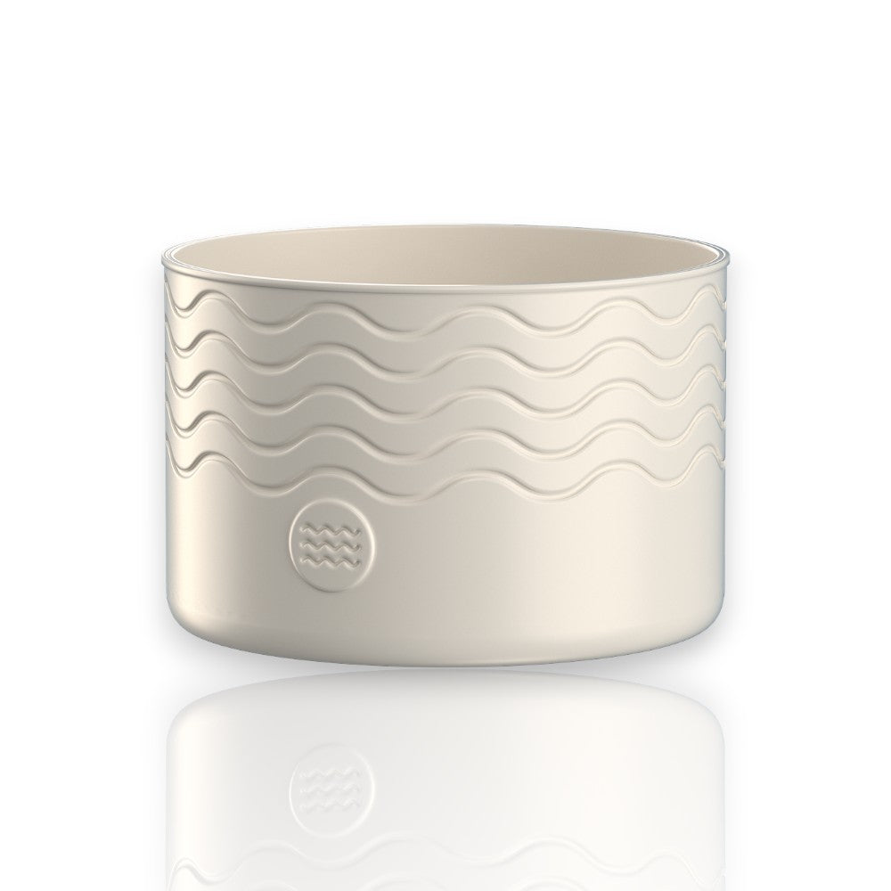 Silicone de proteção G - Urbnsol em cor creme, compatível com Hydrotank, proteção de impacto durável e reciclável. Personalize sua garrafa.