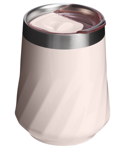 Copo Térmico Stanley Reserve Wine 325 ml Rose Quartz Gloss, vista frontal com tampa fechada, foto 13 de 20