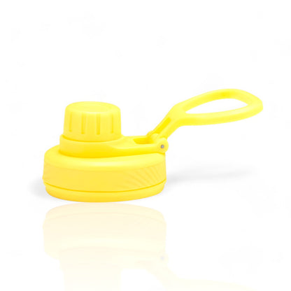 Tampa de alça flexível - Spout lid amarelo, compatível com garrafas térmicas, abertura fácil, ideal para uso com uma só mão.