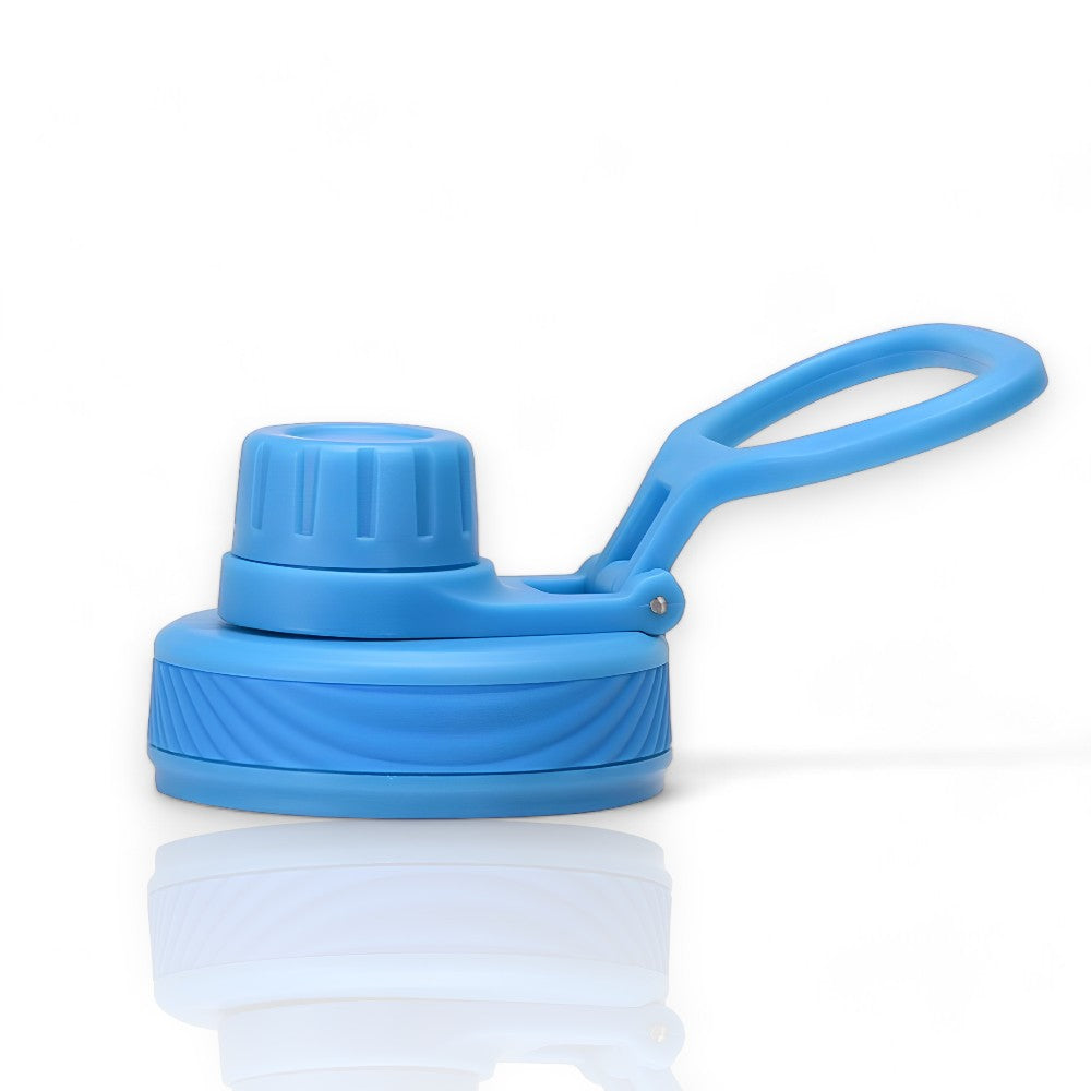 Tampa de alça flexível - Spout lid azul compatível com garrafas térmicas de 350ml a 1.200ml, ideal para marcas como HydroFlask e outras.