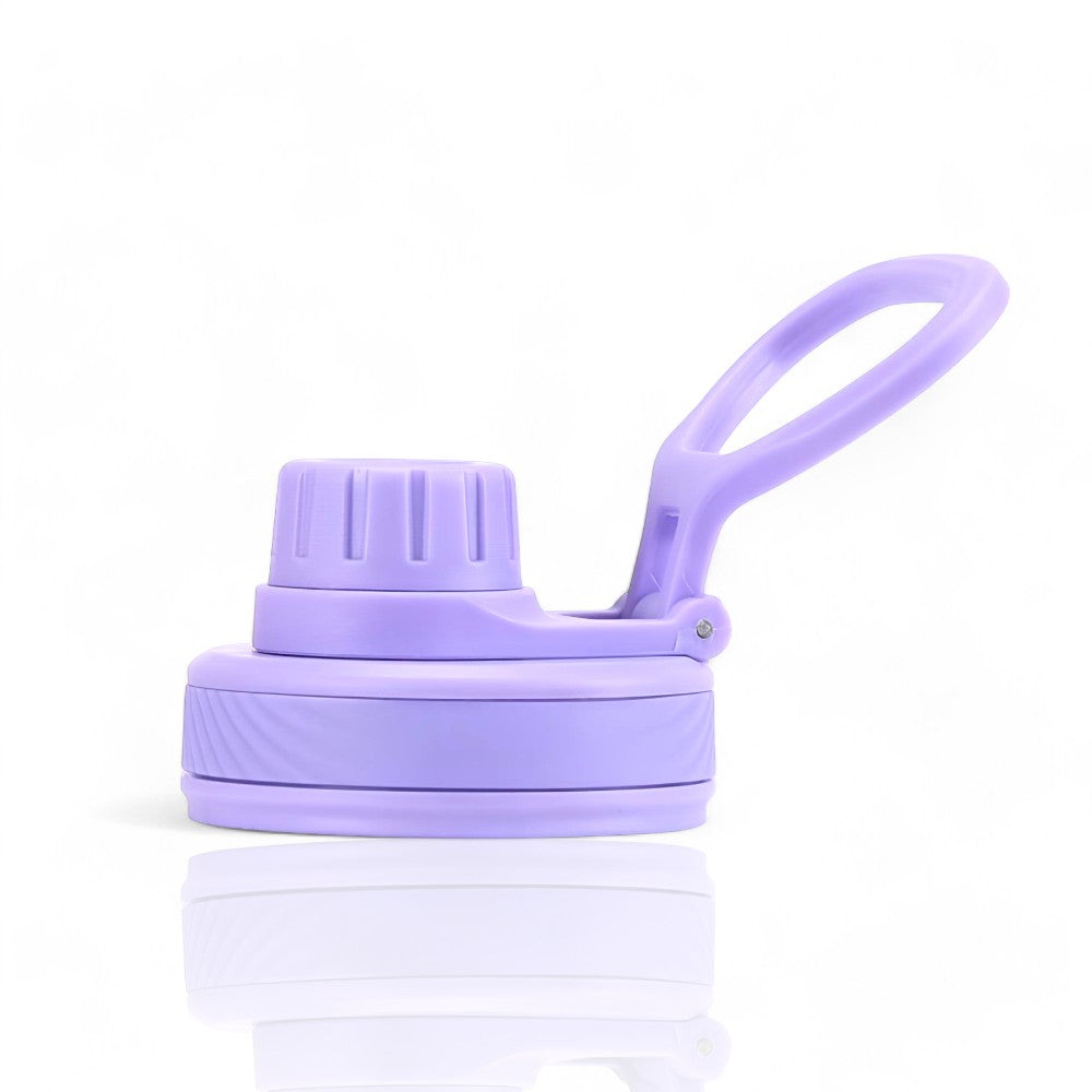 Tampa de alça flexível - Spout lid lilás compatível com garrafas térmicas de 350ml a 1.200ml para uso prático e higiênico.