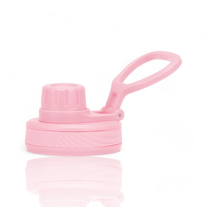 Tampa de alça flexível - Spout lid rosa, compatível com Urbnsol e várias marcas, para garrafas térmicas 350ml a 1.200ml.