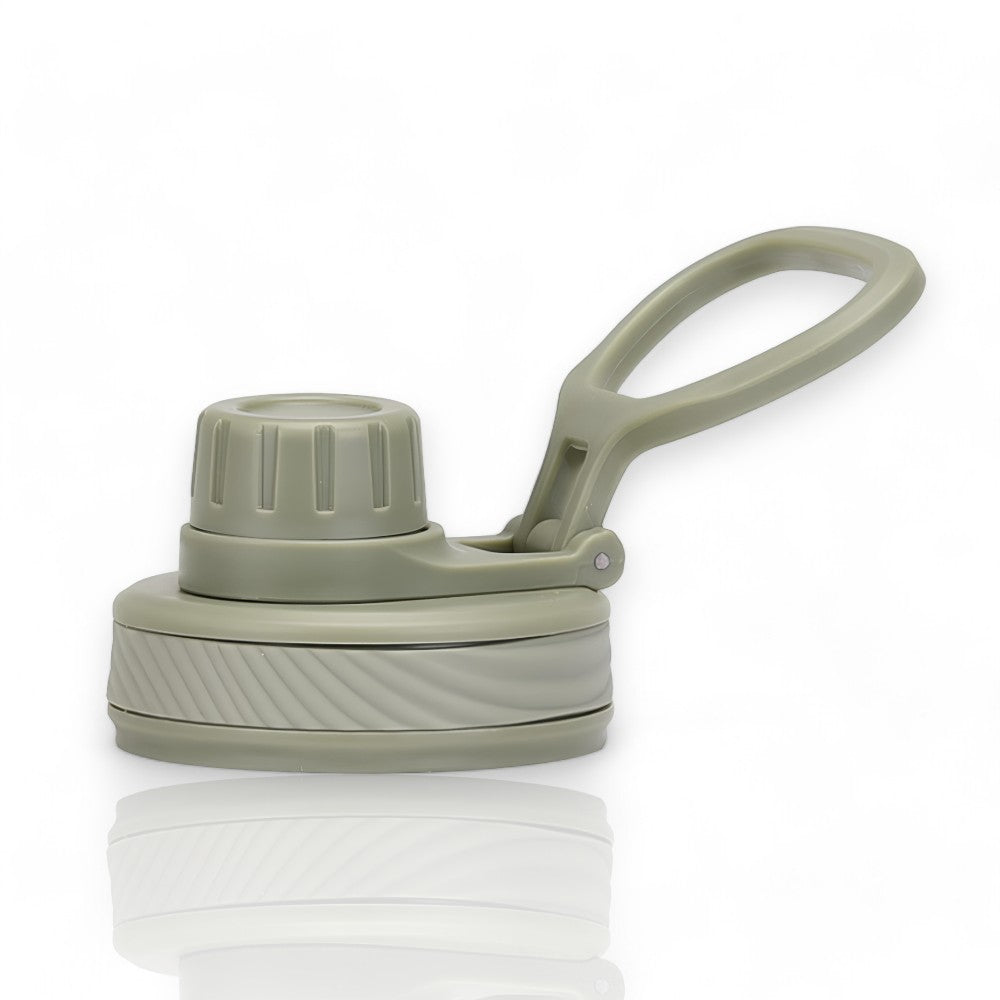 Tampa de alça flexível - Spout lid compatível com garrafas térmicas, ideal para uso prático com uma só mão.