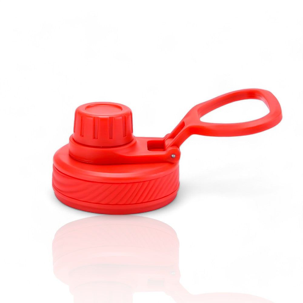 Tampa de alça flexível - Spout lid em vermelho, compatível com garrafas térmicas de várias marcas. Adequada para uso fácil e prático.
