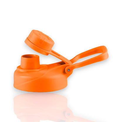 Tampa Kouda - Ladakh laranja, vedação segura para garrafas Kouda. Design ergonômico e livre de BPA para aventuras.