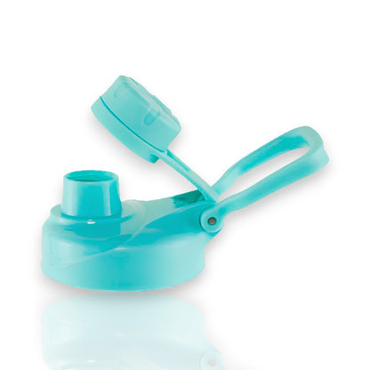 Tampa Kouda - Ladakh em azul, vedação perfeita e ergonômica. Compatível com garrafas Kouda, ideal para hidratação eficiente.