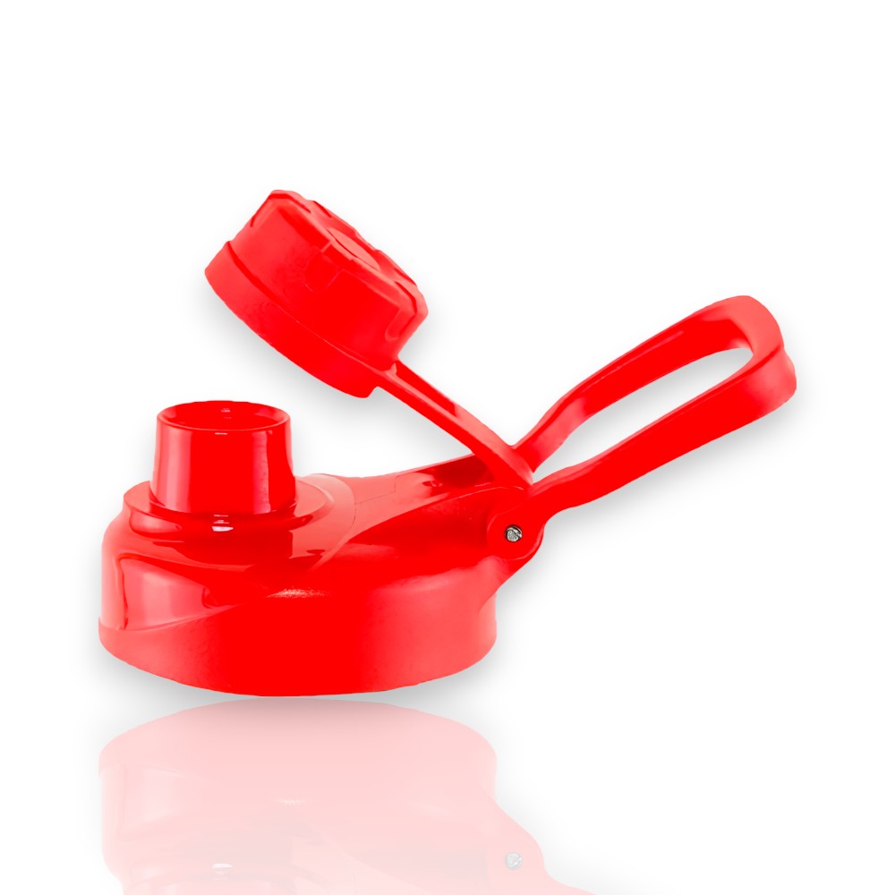 Tampa Kouda - Ladakh vermelha, tampa ergonômica e livre de BPA para garrafas Kouda, compatível com modelos de 350ml a 960ml.