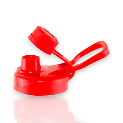 Tampa Kouda - Ladakh vermelha, tampa ergonômica e livre de BPA para garrafas Kouda, compatível com modelos de 350ml a 960ml.