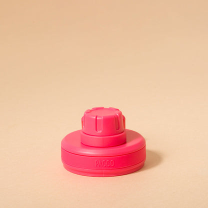 Tampa PACCO Original em polipropileno rosa, design moderno com alça de transporte, leveza e durabilidade para garrafas PACCO.