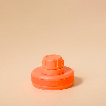 Tampa PACCO Original laranja com design moderno e funcionalidade excepcional para transporte seguro e confortável de garrafas.