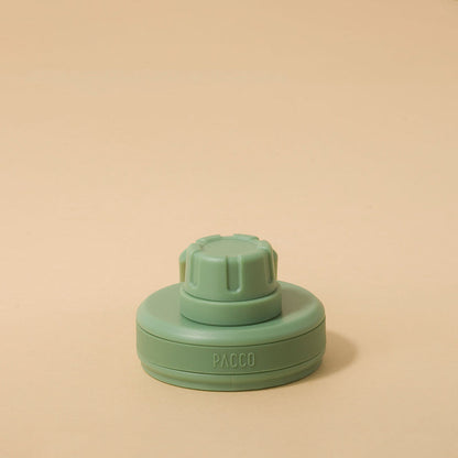 Tampa PACCO Original verde com design moderno e alça de transporte, feita de polipropileno premium para uso diário.